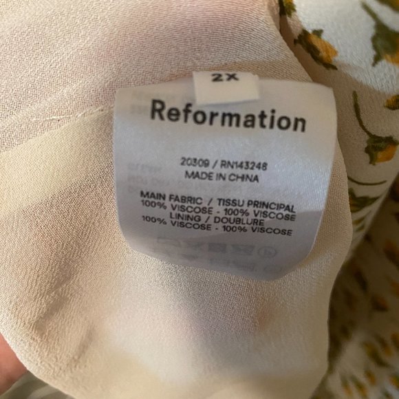 Reformation Meadow Dress - floral print - Extended Size - 2x - Picture 7 of 7